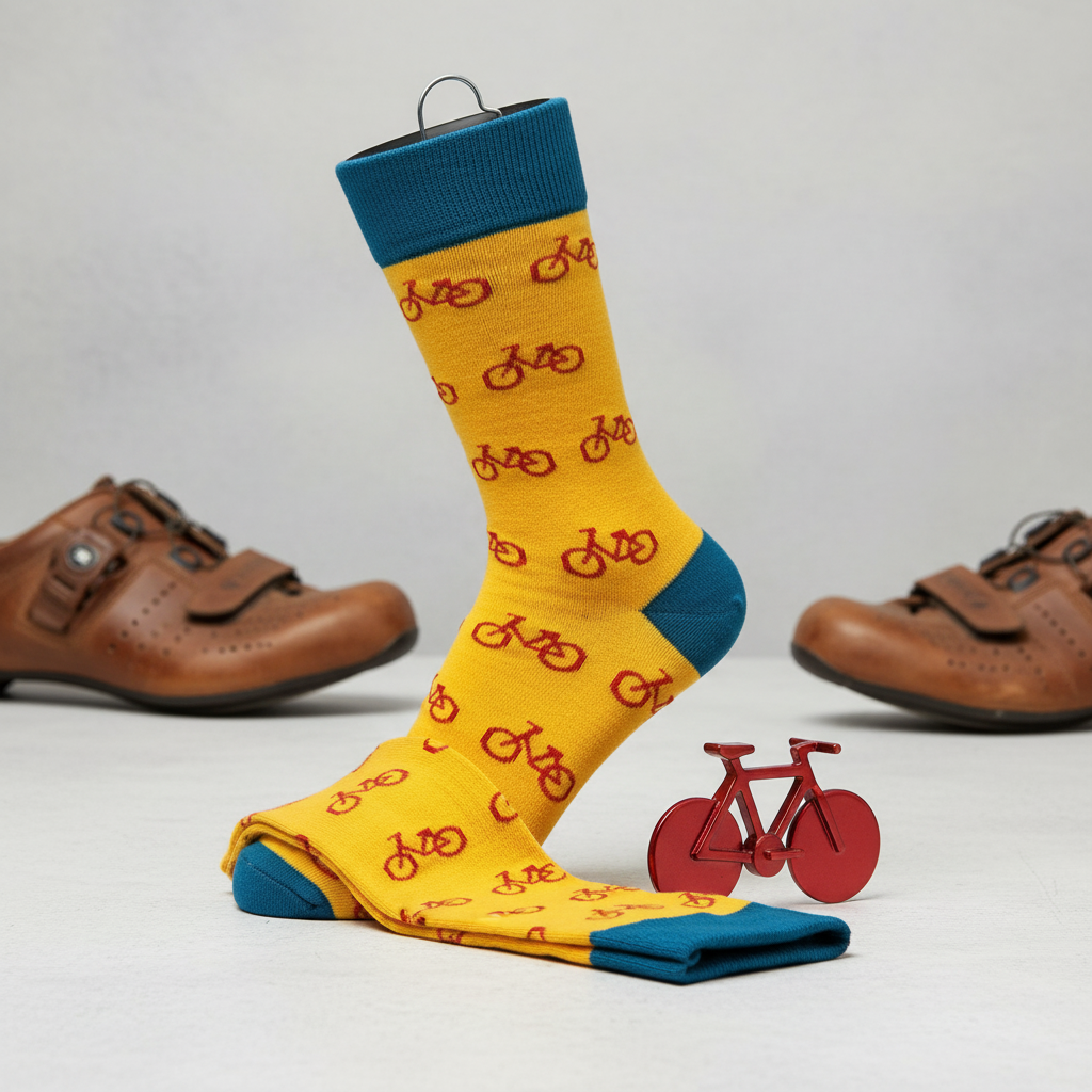 Unisex-Socken mit sportlichem Fahrradmuster